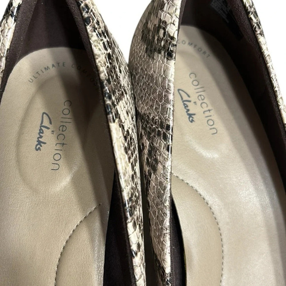 Clark’s Adriel Viola,Women shoes,NEW,Taupe snake,animal print,3.5 “ heel ,solid - Picture 5 of 13